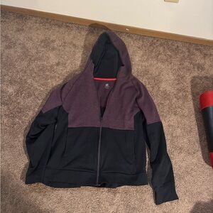 Purple and Black Zip-Up Hoodie